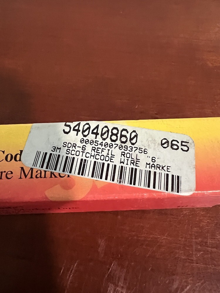 3M ScotchCode SDR-6 Wire Marker Tape (10 Rolls)