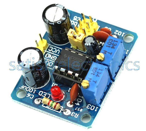 NE555 Duty Cycle and Frequency Adjustable Square Wave Module DIY Kit