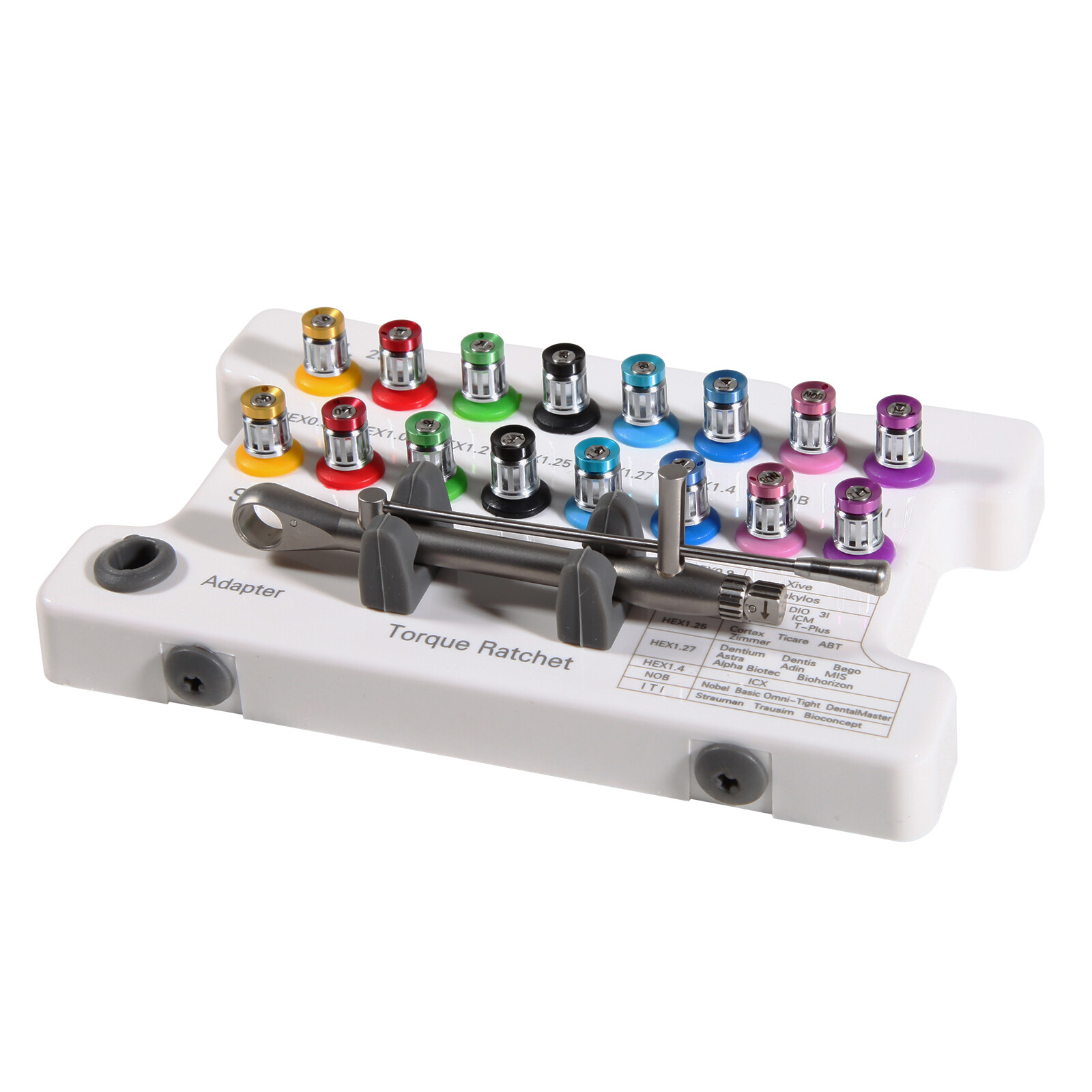 Llave dinamométrica carraca pilar implante dental 15-70 Ncm kit destornilladores