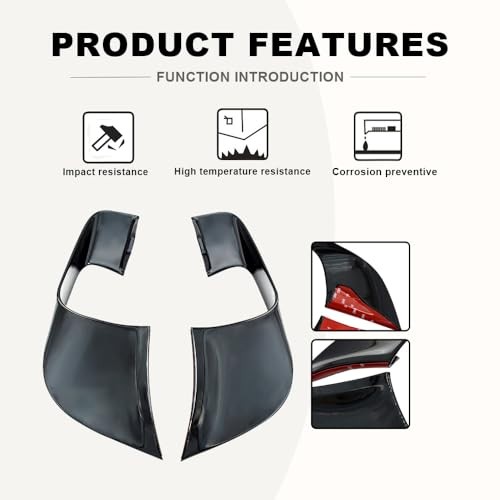 MANCANL Motorcycle Winglet Fairings for Yamaha YZF-R7 (2021-2024) Bright Black