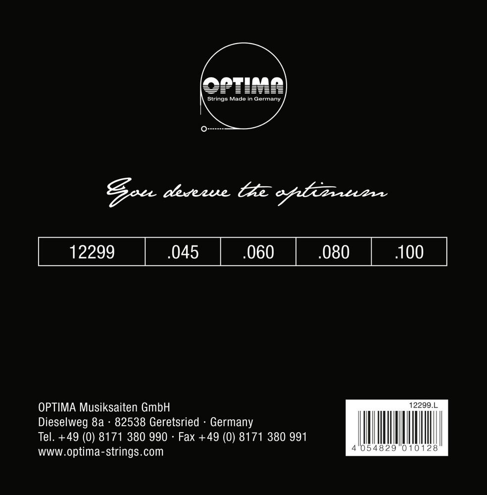 Optima MAXIFLEX 24K GOLD 4 String Bass Regular Light .045-.100 Short Scale