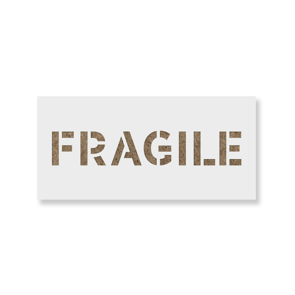 Fragile Word Stencil - Durable & Reusable Mylar Stencils