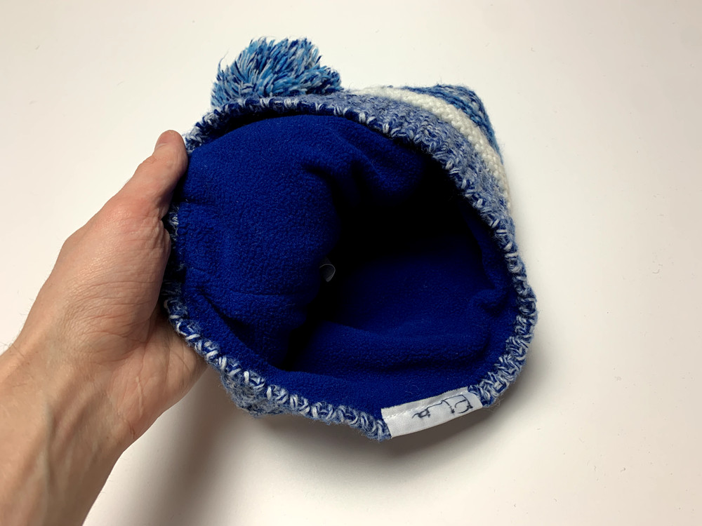 Swisscom Pom Pom Winter Beanie Blue Hat