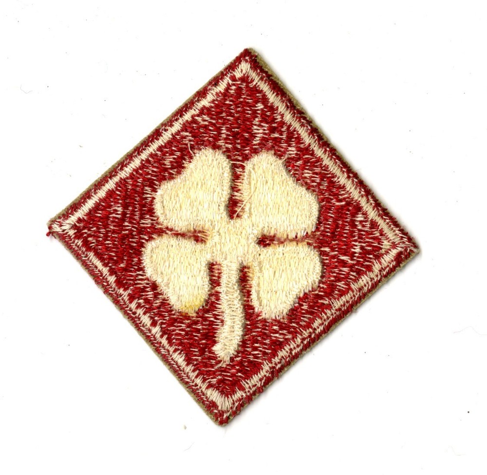 Fourth Army White Back Patch WWII Vintage Pearl Harbor Pacific Training