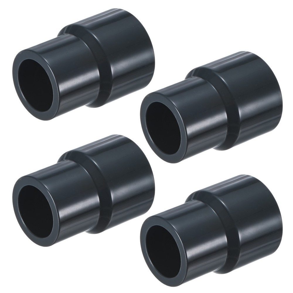 4-Pack UPVC Reducer Pipe Fitting, 1"*3/4" Reducing Coupling Connector, Grey