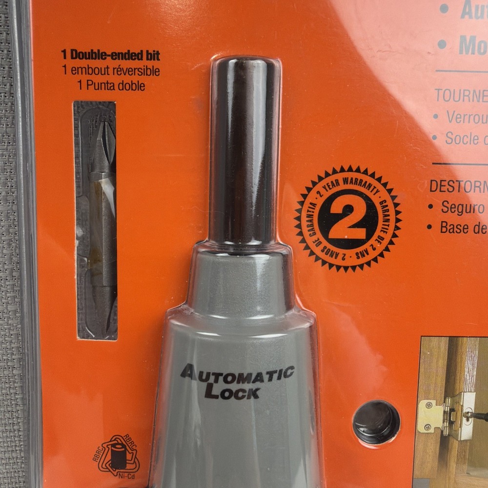 Black & Decker 2.4v Cordless Screwdriver Model #9072 Rechargeable Mountable Base