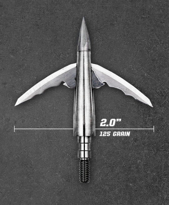 Beast Titanium-Steel Hybrid Broadheads 2" Cut, 2 Blade, 125 gr