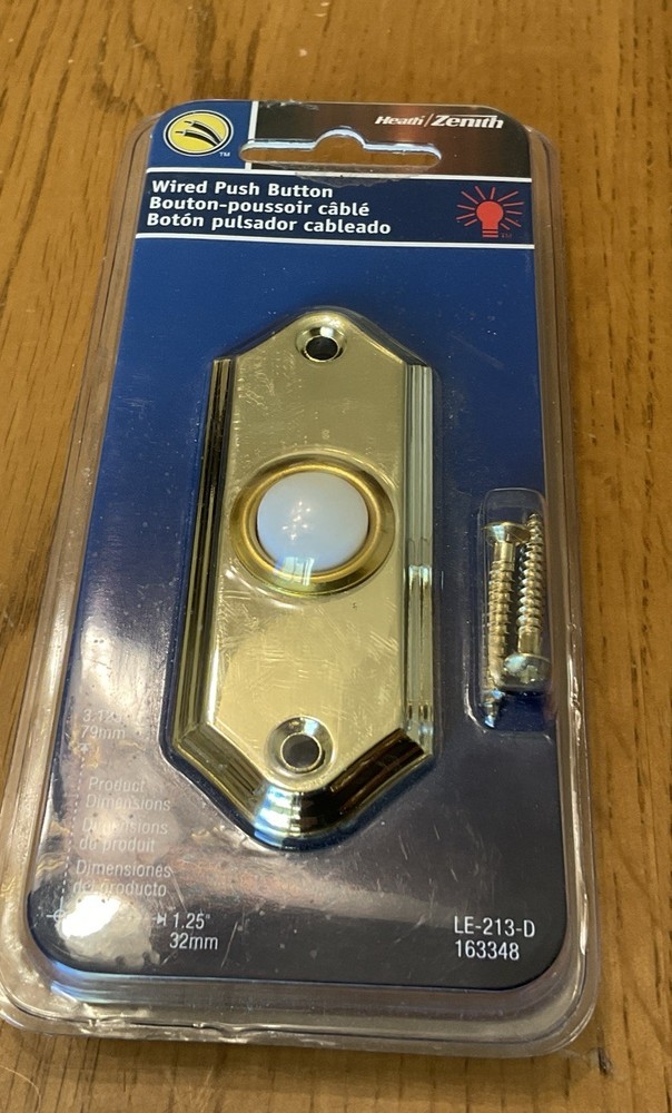 NIP Heath Zenith LE-213-D 163348 Wired Push Button Boton cableado