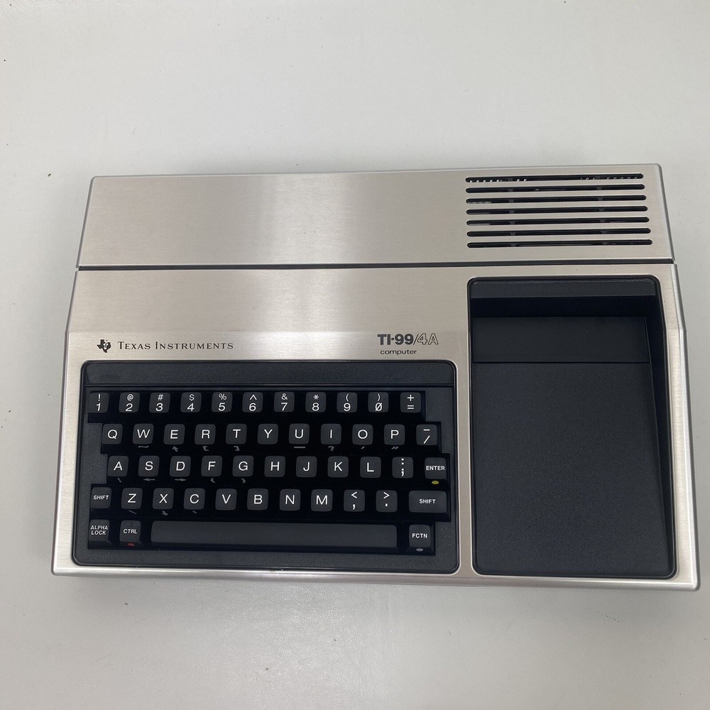 Texas Instruments Computer TI-99/4A Original Box Cords & Docs