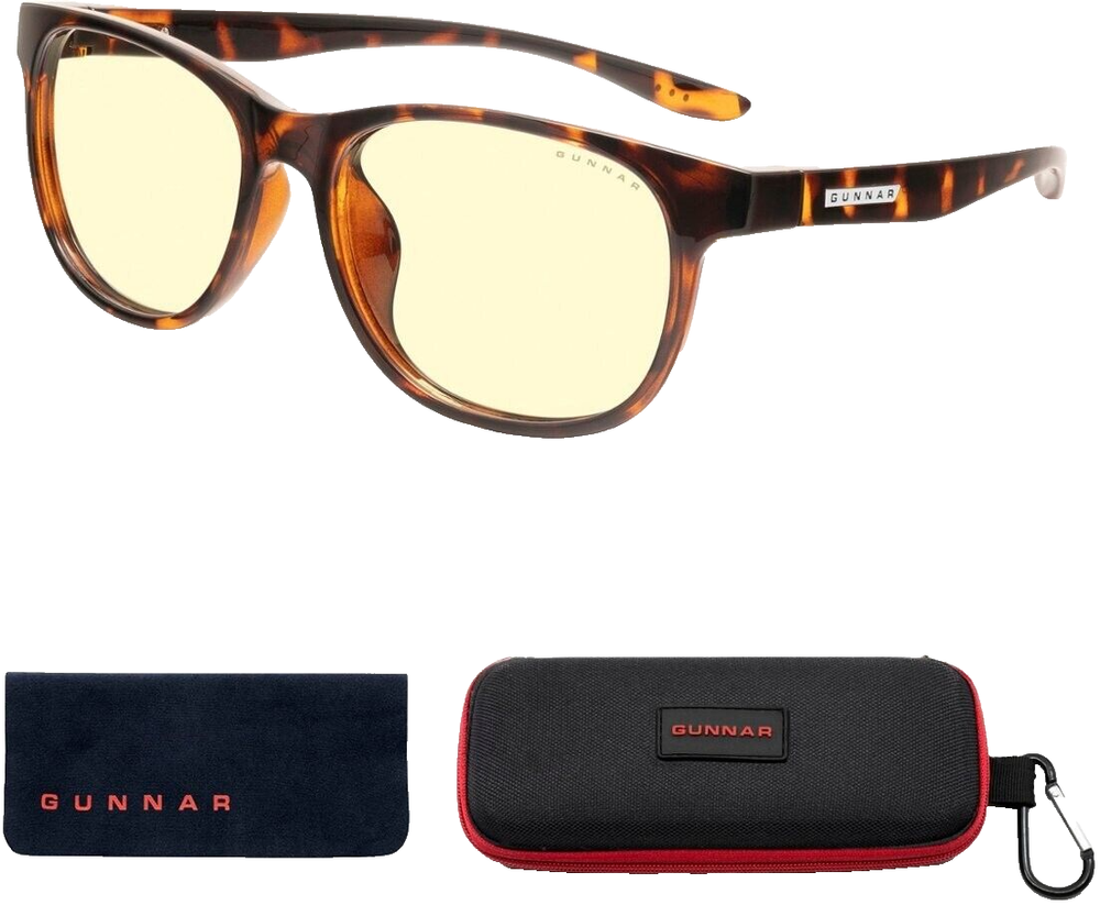 GUNNAR RUSH Blue Light Gaming Glasses & Computer Glasses Tortoise Shell - NEW