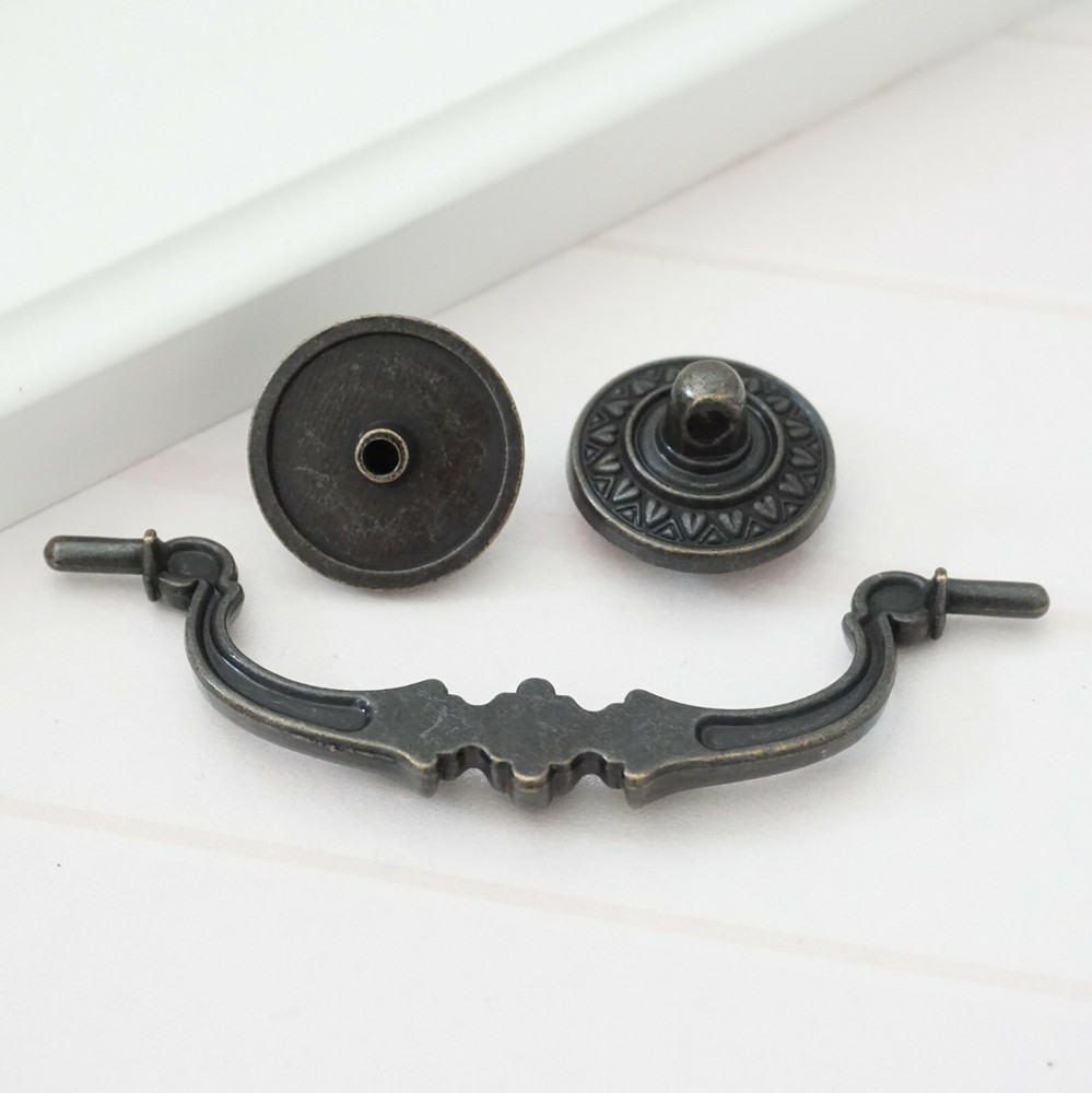 Antique Black Bronze Drawer Knobs Pulls Handles Bail Pulls Dresser Knob Pull
