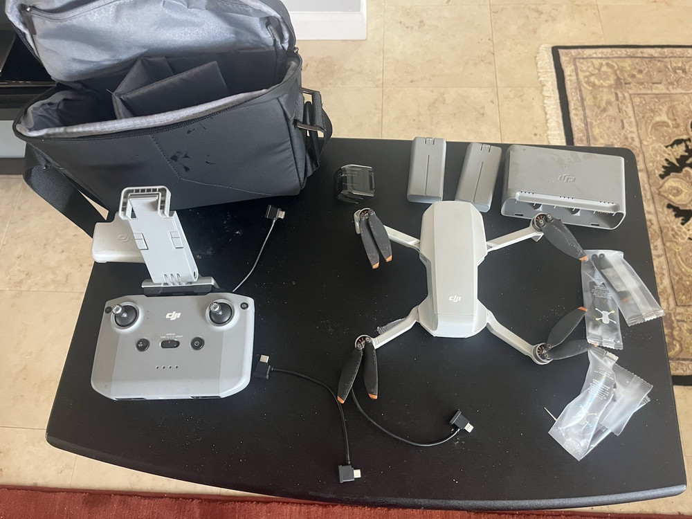 DJI Mini 2 Drone 4K Camera – Fly More Bundle – 3 Batteries, Controller, Bag