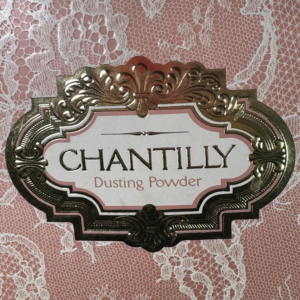 Chantilly Dusting Powder Plastic Container & Puff Boxed EMPTY/Traces Vintage