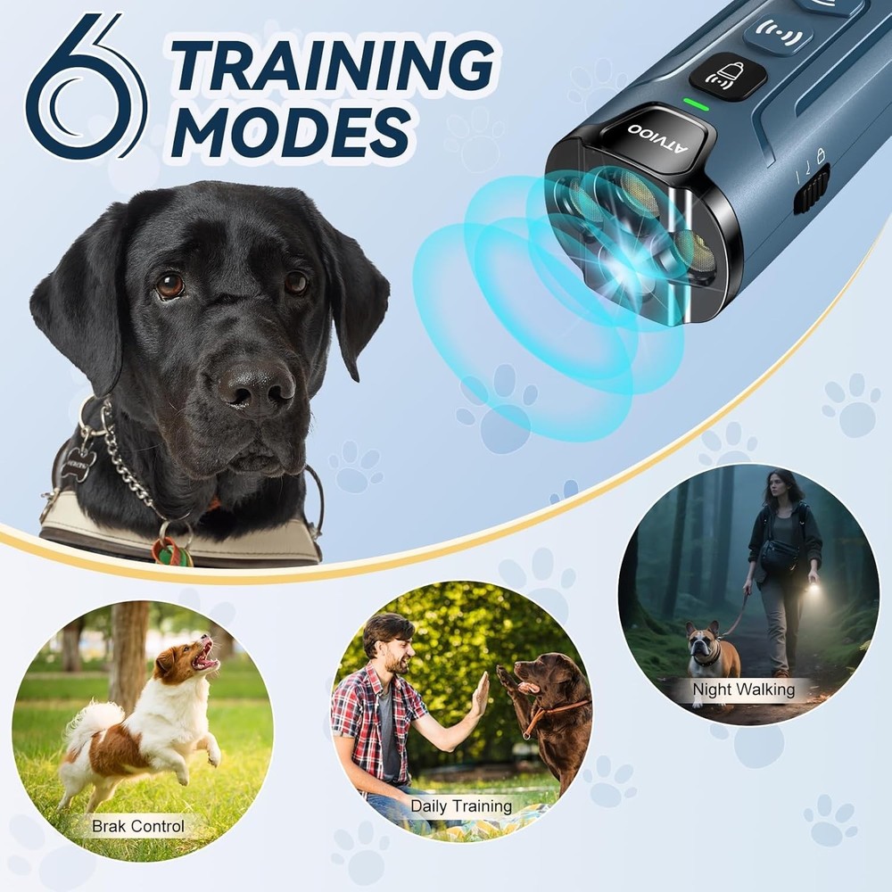 3X Faster Ultrasonic Dog Bark Control with 50FT Range - Pocket-Sized Solution