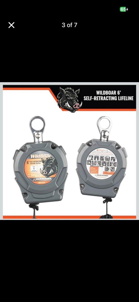 Malta Dynamics WildBoar 6' Self-Retracting Lifeline Fall Protection