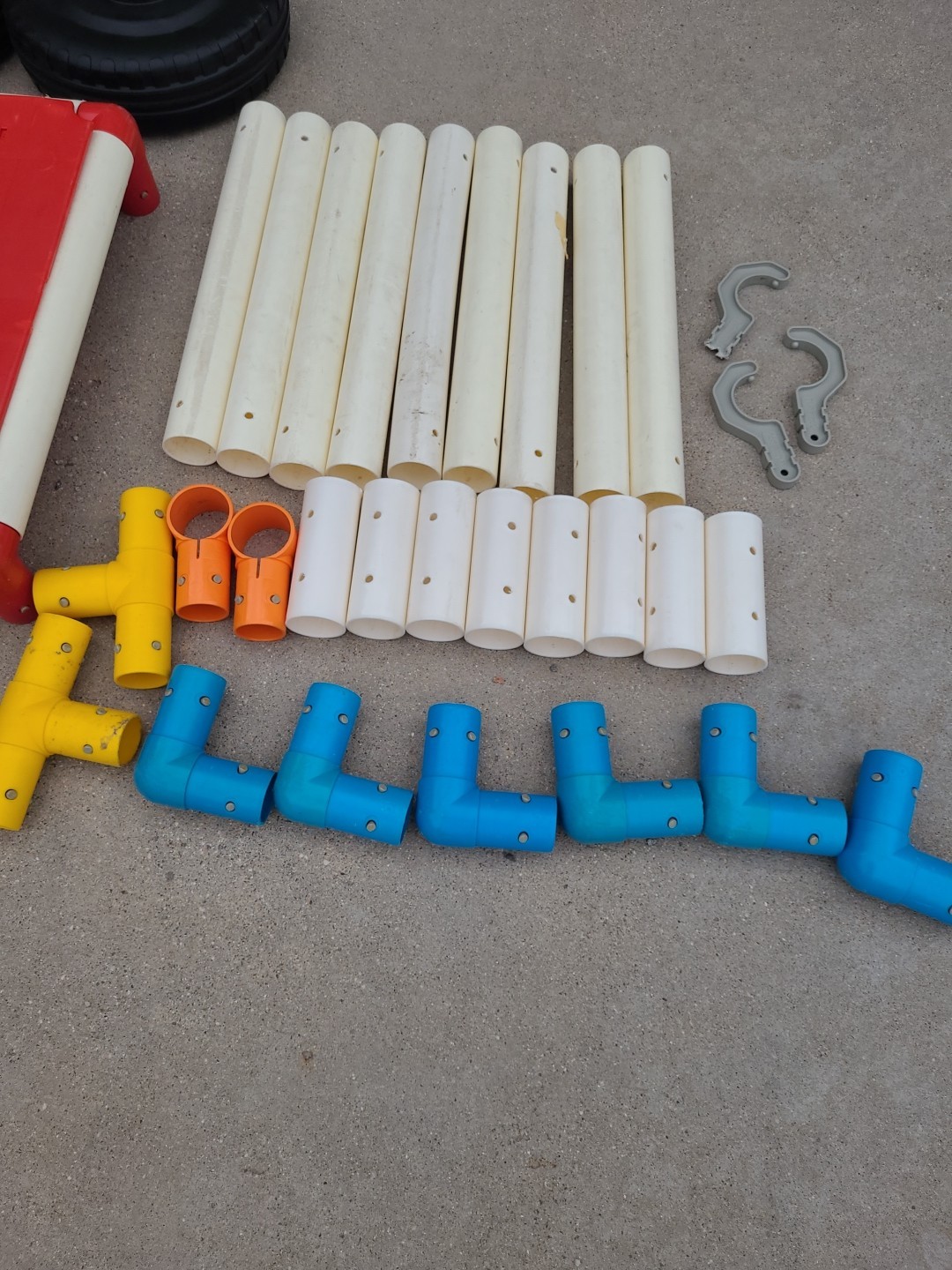 Vintage 1986 Playskool Pipeworks 1000 Basic Set Building Toy Broken Pieces