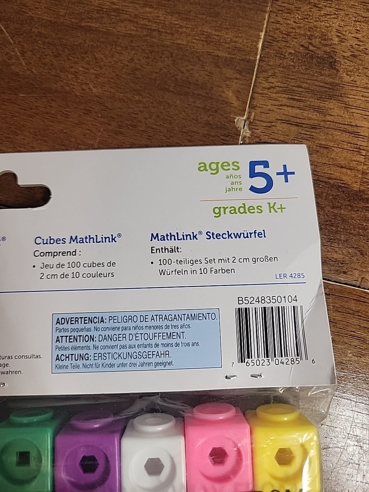 Learning Resources MathLink Cubes - 100 Learning Cubes STEM Fun and Skills
