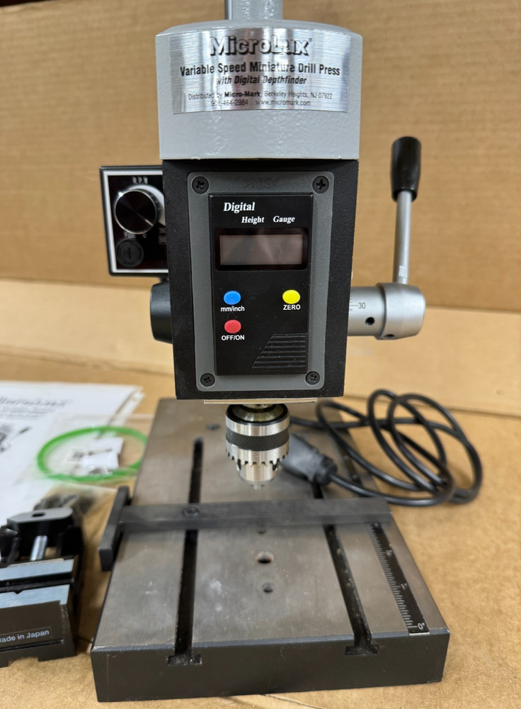 MicroLux #82959 Variable Speed, Mini Drill Press with Depthfinder