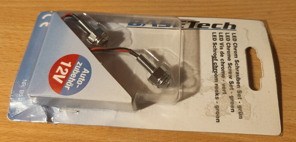 LED Chrome Screw Set - Green