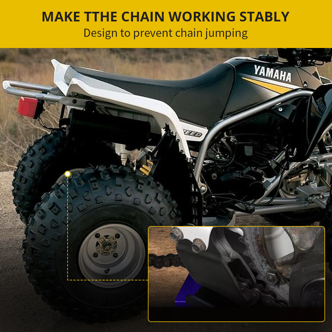 For Yamaha Warrior 350 Blaster 200 Chain Roller Support Guide #38W-22199-00-00