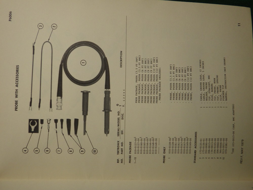 TEKTRONIX P6006 probe operator manual