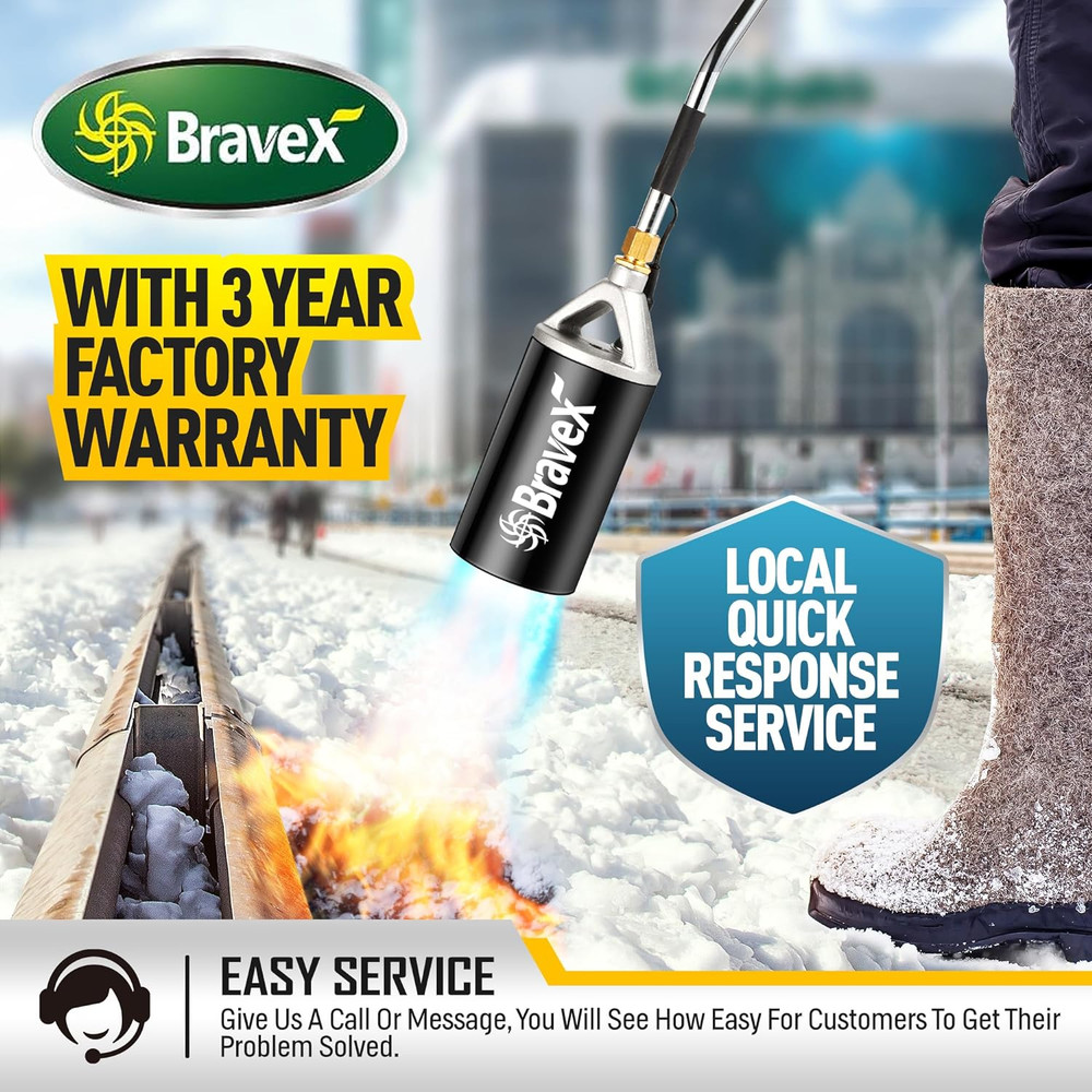 Propane Torch Weed Burner with Automatic Ignition System (Electronic Pulsed Push