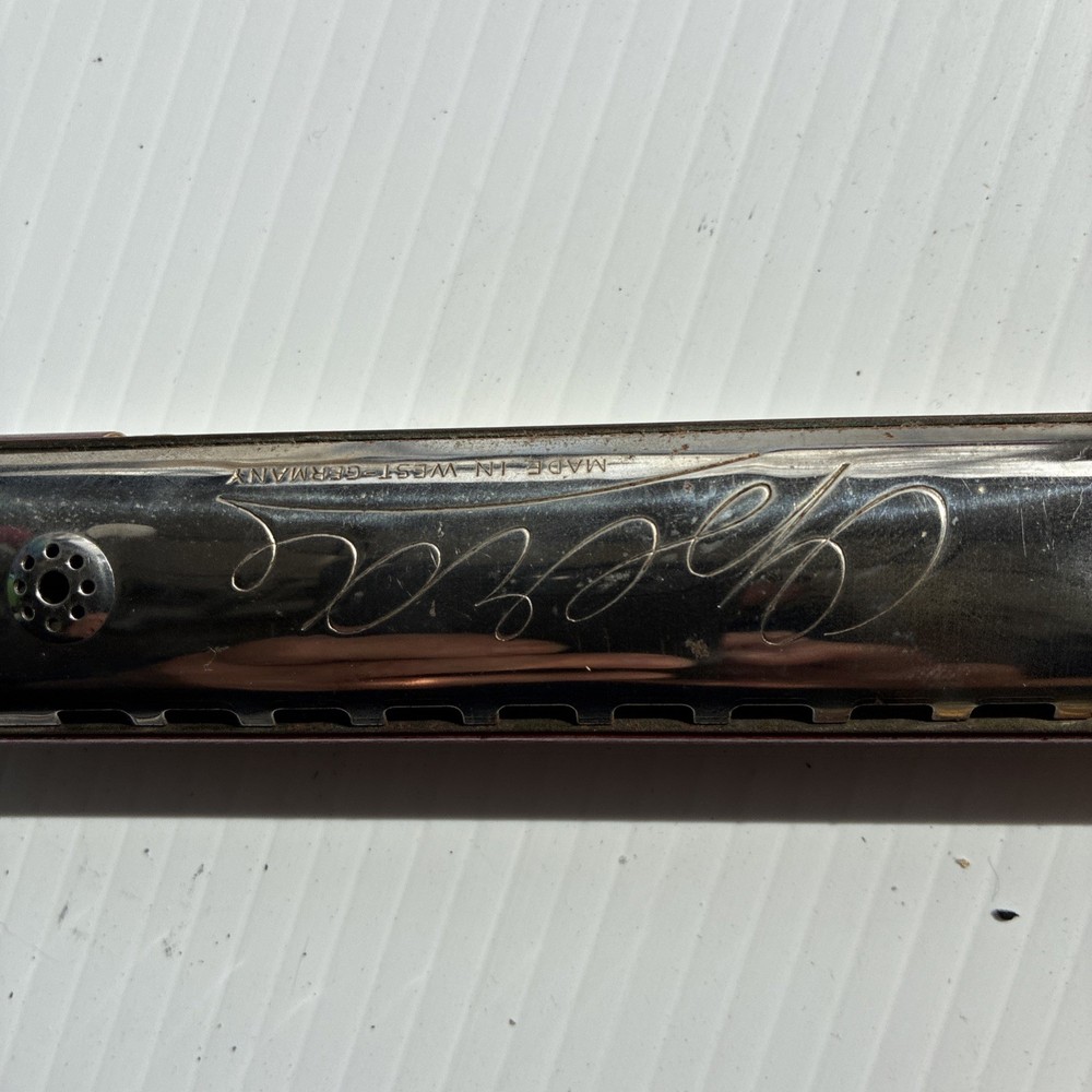 Vintage Opera Harmonica Made in West Germany and Tin Case