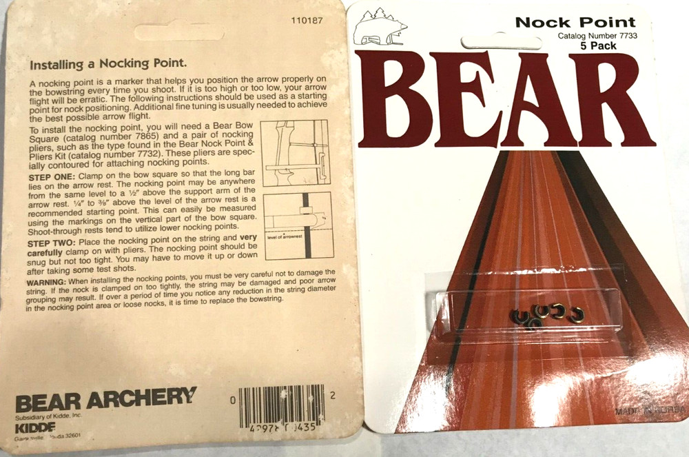 10 - Vintage - BEAR BOW STRING NOCK POINT  size large