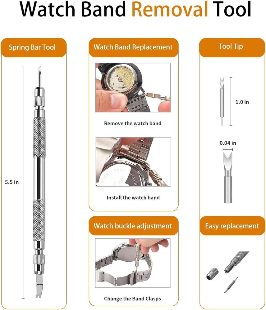 EasyTime Watch Link Removal Kit 108 Spring Bars 20 Pins
