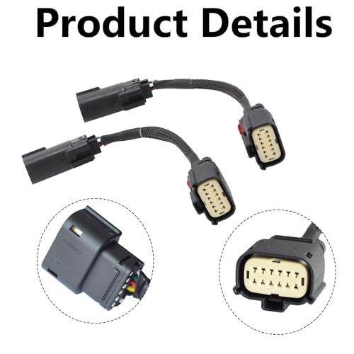 2Pcs Halogen to LED Taillight Adapter Conversion Wiring Harness Fit for Ram
