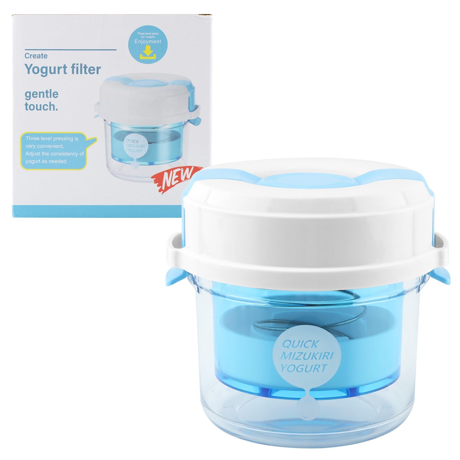 Greek Yogurt Strainer with Lid, Ultra Fine Mesh Nylon 15*14*15CM, As Shown