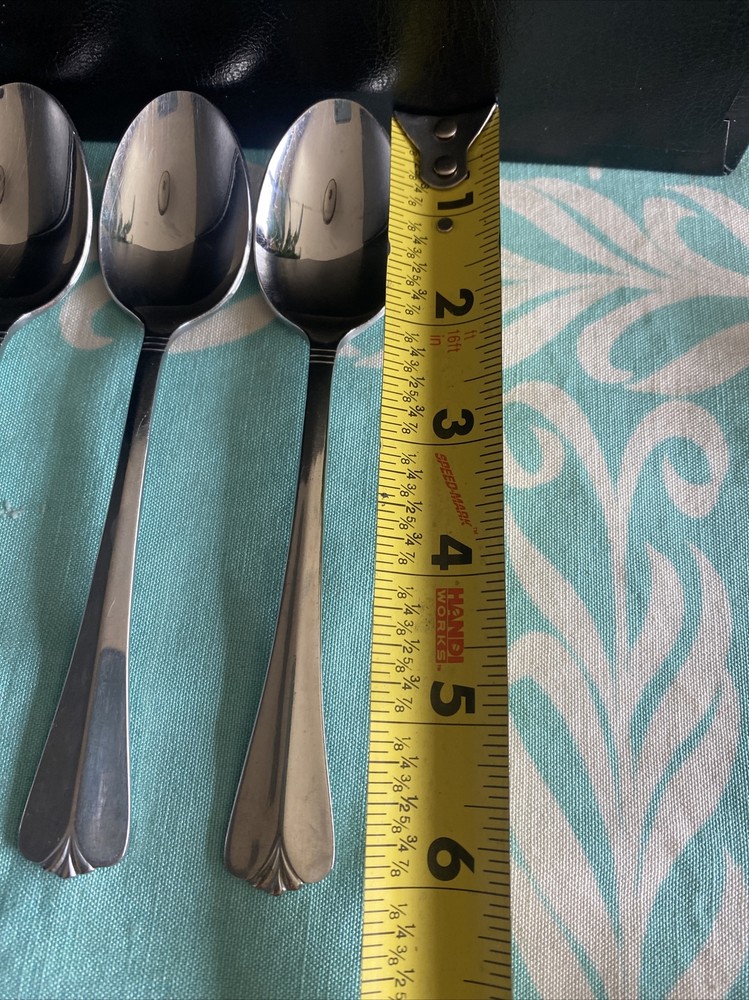 5 Pcs Rogers Co Country Shell Teaspoon Stainless Flatware