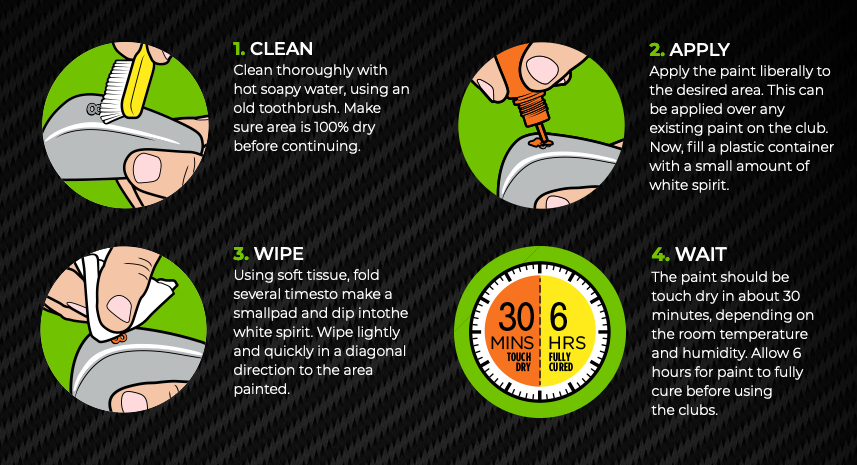 G-Paint Golf Club Paint - 10ml Bottle -WHITE- Paint Fill or Refurbish Golf Clubs