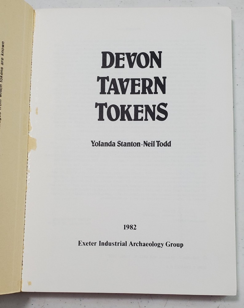 Devon Tavern Tokens, Stanton & Todd, 1982