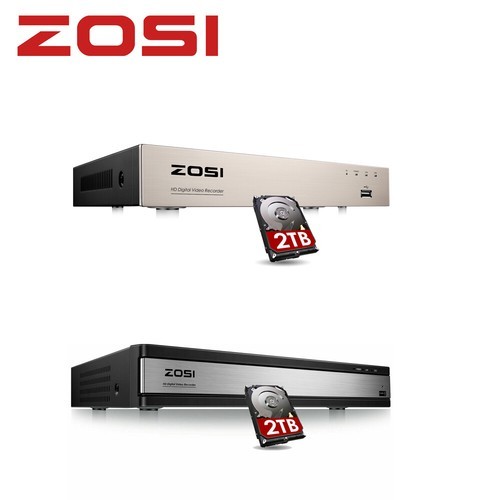 ZOSI H.265+ 8CH/16CH DVR for Security Camera System 1080P Recorder with HDD