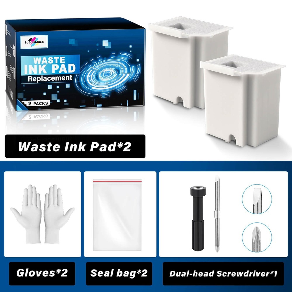 SUBLIMAKER Waste Ink Pad Replacement with Reset Software White Pad2