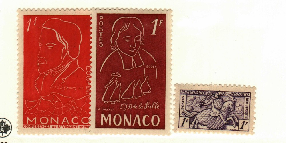 Monaco #283, 306, 309 MH