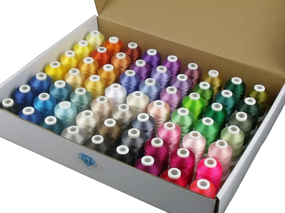 63 Brother Colors Polyester Embroidery Machine Thread Kit 40 Weight