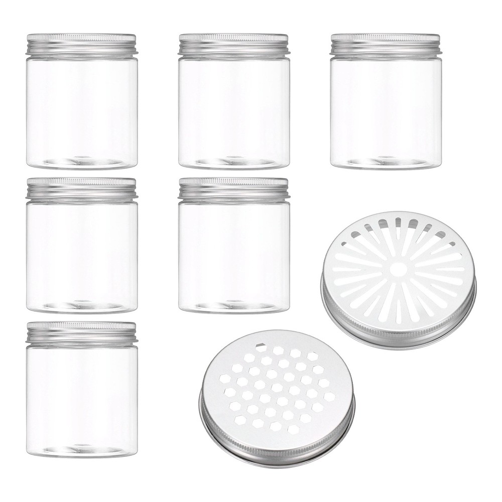 Empty Scent Beads Container, Plastic Freshener Tin 6Pcs & 8.5oz/250ml