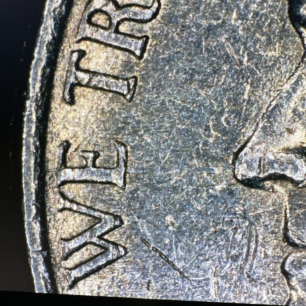 1996 P Nickel Struck Thru Grease Error Obverse & Reverse