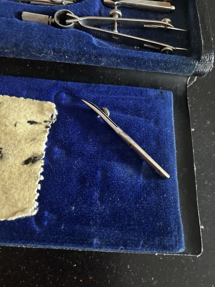 Vintage Dietzgen Drafting Instruments Kit Original Flannel Wipe Two Extra Tools