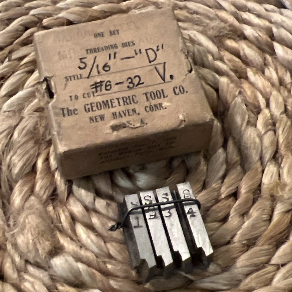 NOS Geometric 5/16” D Chasers #6-32 Thread 45° Chamfer (1-C2)