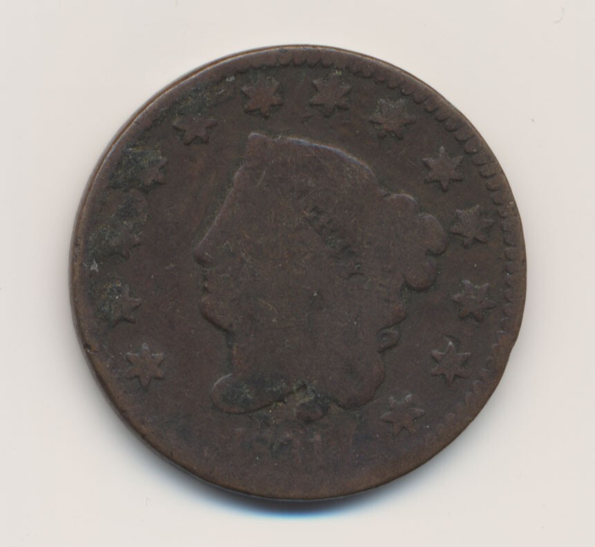 1831 Matron Head 1c Coronet Large Cent A