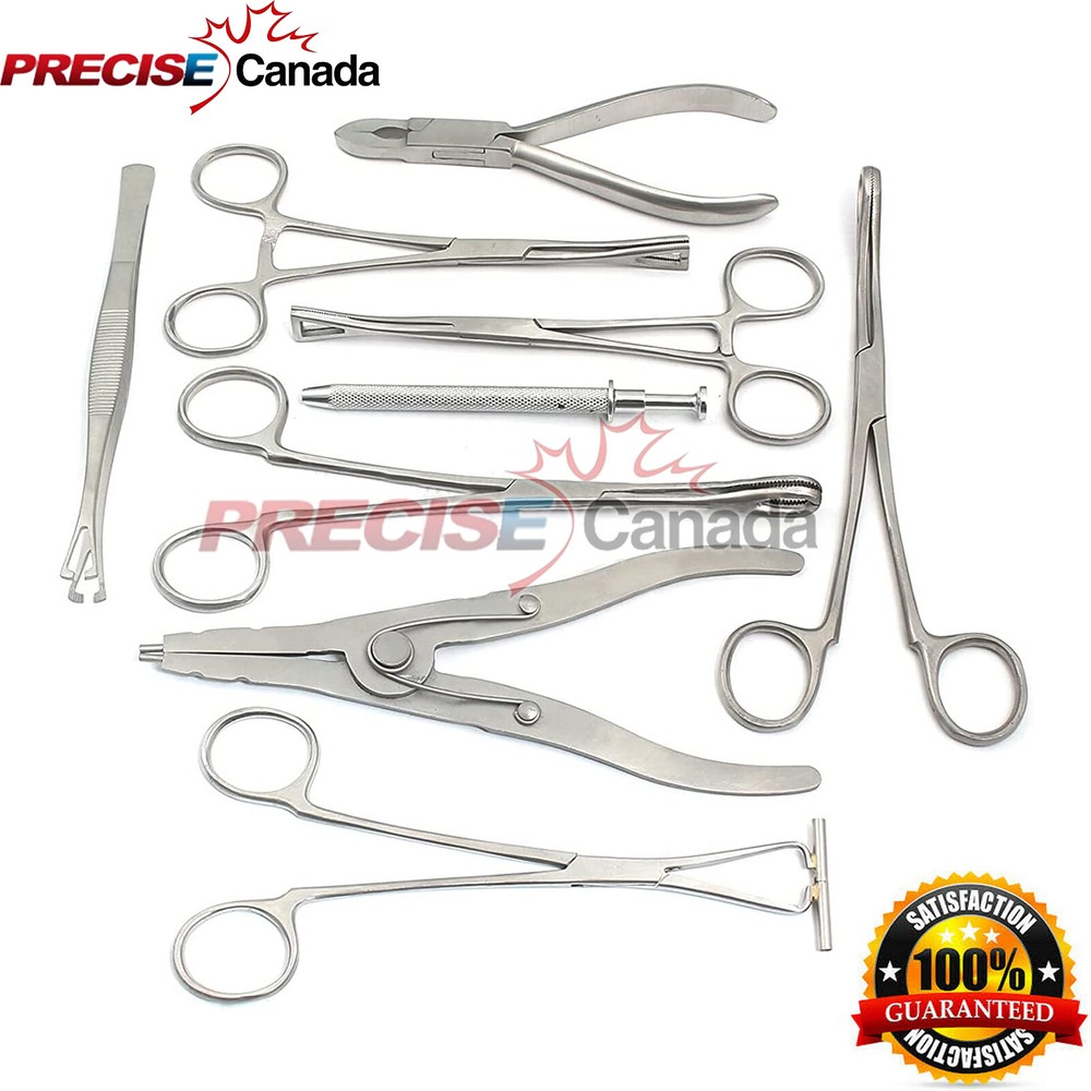 9 Body Piercing Instruments Kit Tools Penington Forceps,DS-740