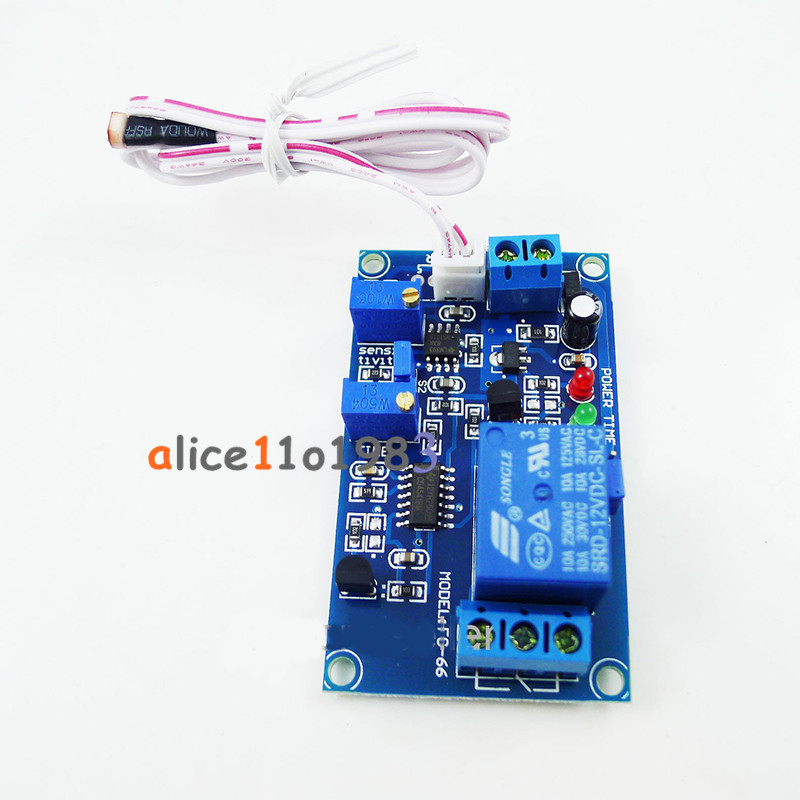 Photoresistor Relay Module 12V Light Detect Sensor Timmer Light Control