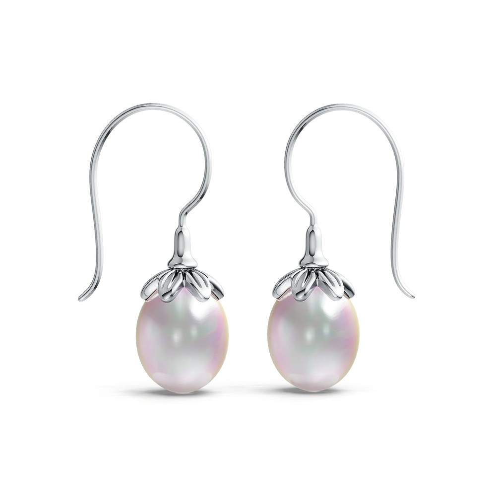 Sterling Silver Semi Mount Earrings Setting Round RD 9.8X12mm
