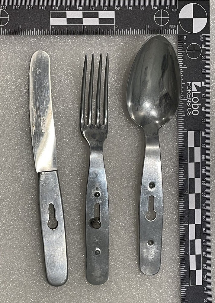WWII German Three Piece Mess Fork, Spoon & Fork Set