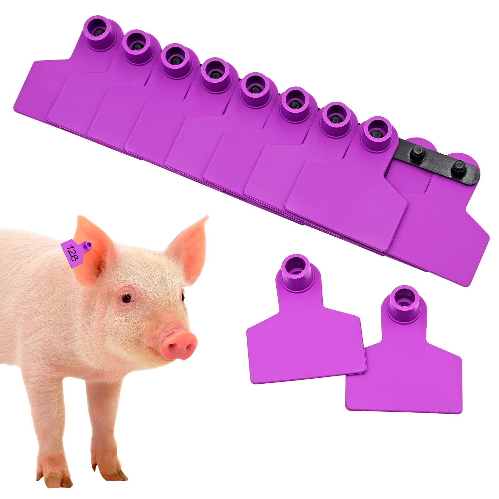 Blank Ear Tags 100 Pieces Livestock Identification Lable Blank Livestock Ear ...