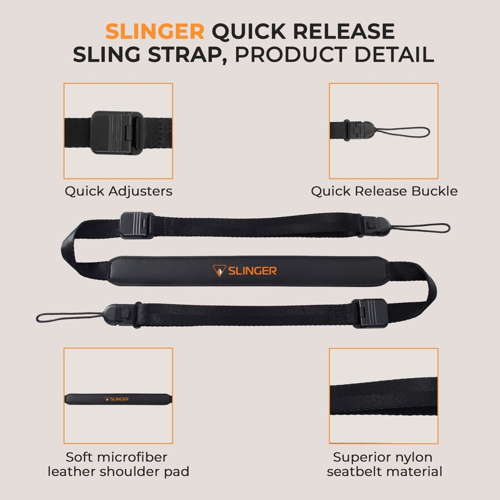 Slinger Quick Release Sling Strap, Black
