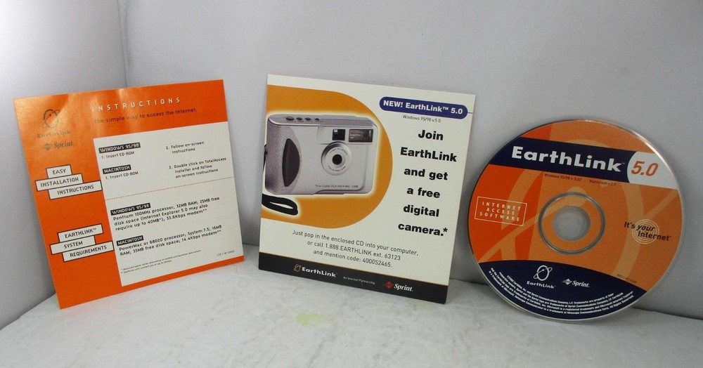 2000 EarthLink Total Access Version 5.0 Windows CD Internet Access Software